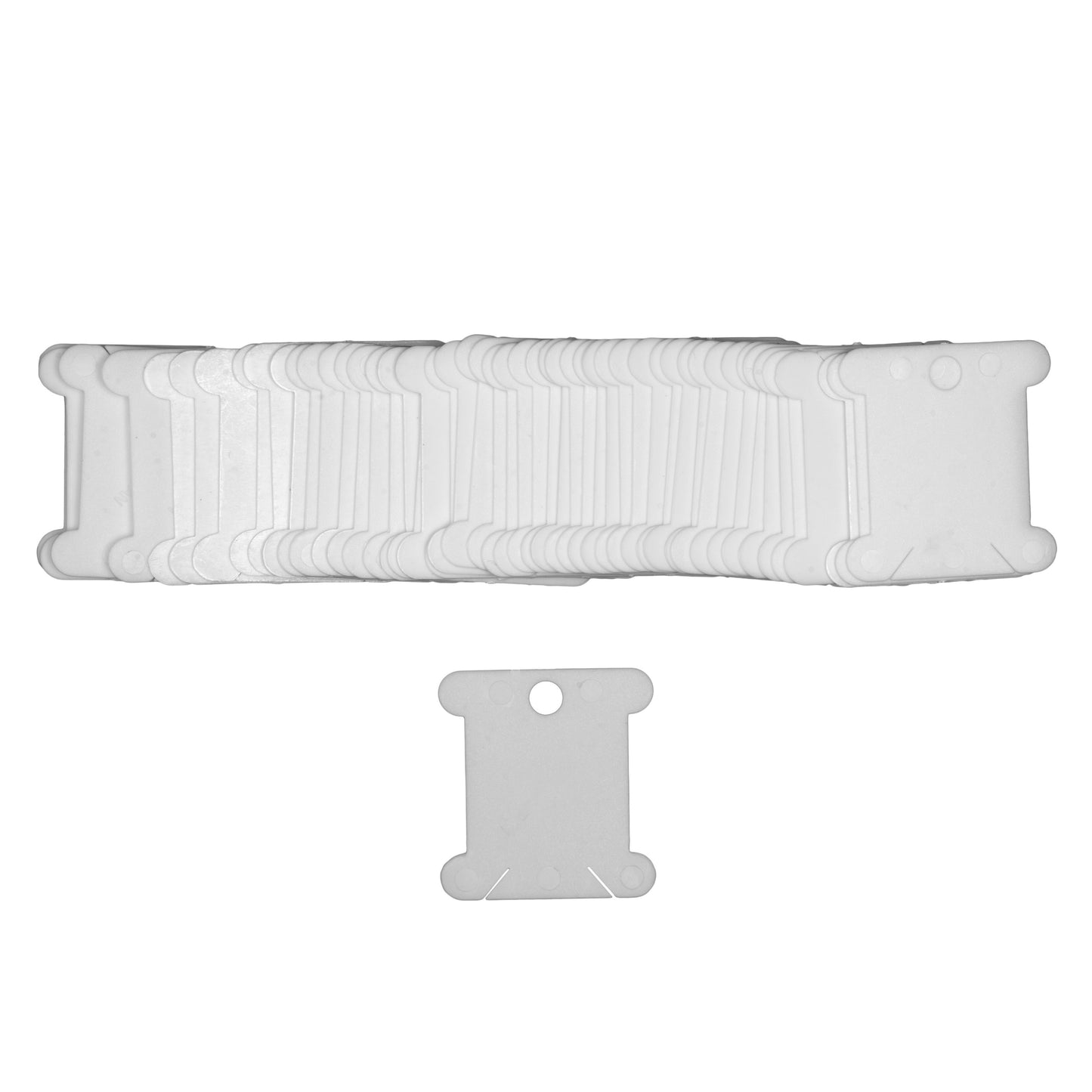 50 Pack Plastic Bobbin Cards
