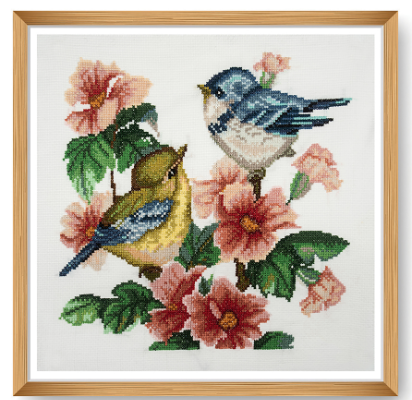 Cross Stitch Kit - Large - Spring Birds