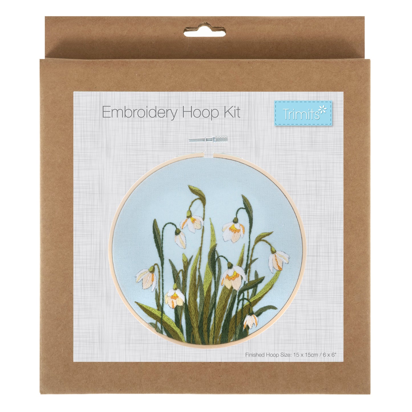 Embroidery Kit with Hoop - Snowdrops