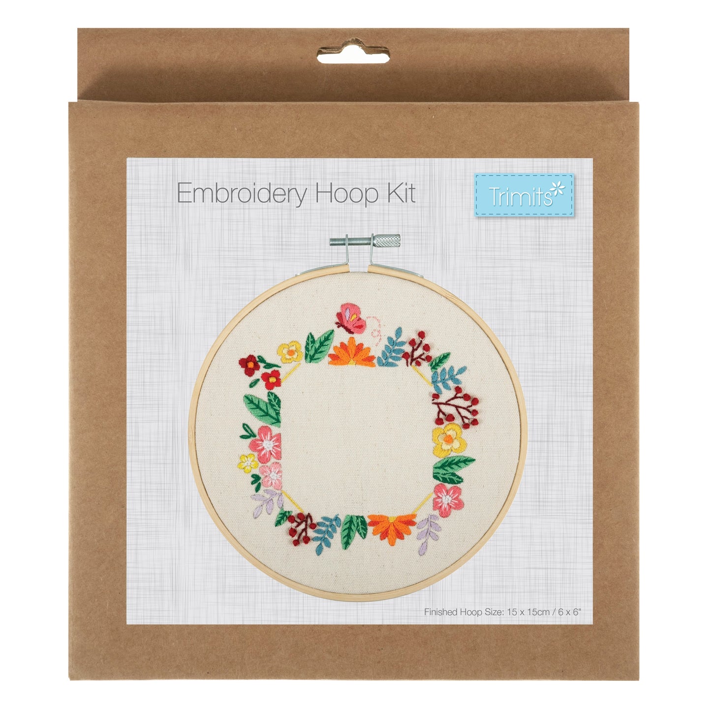Embroidery Kit with Hoop - Floral Photo Frame