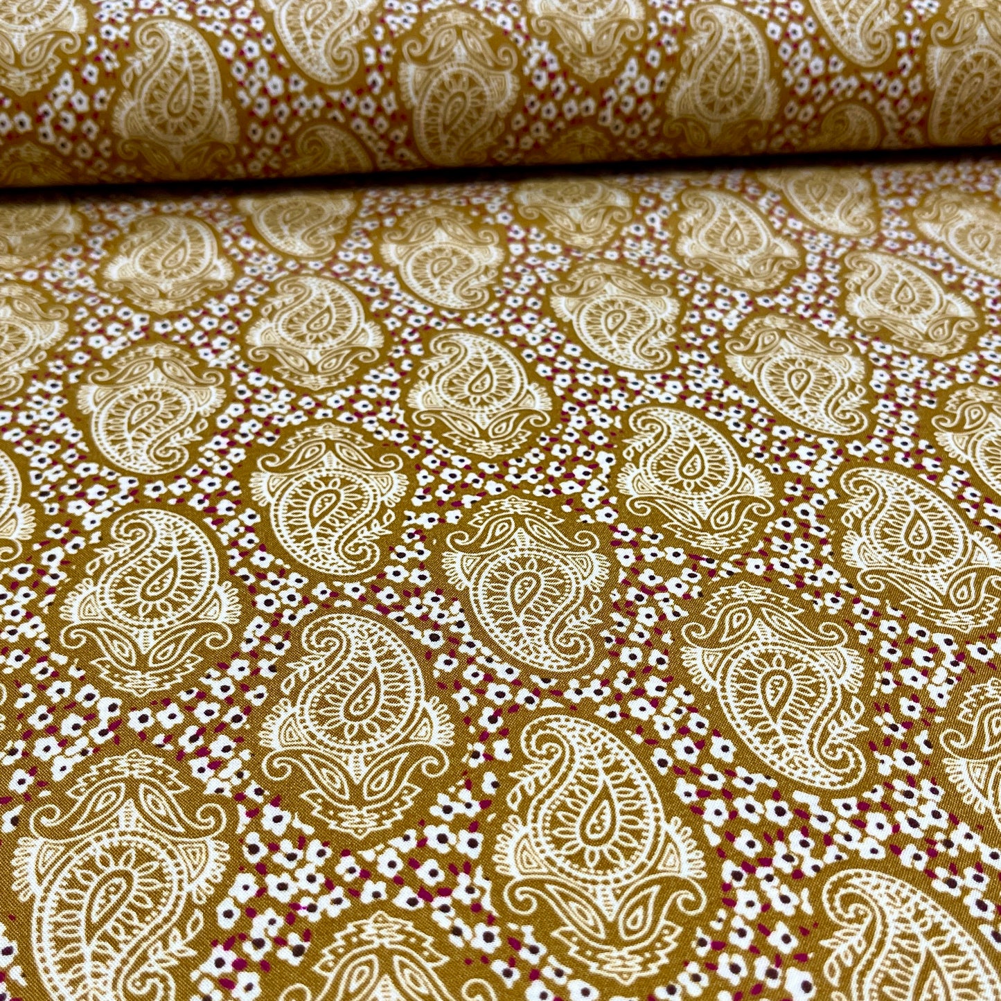 Viscose - Paisley Mustard