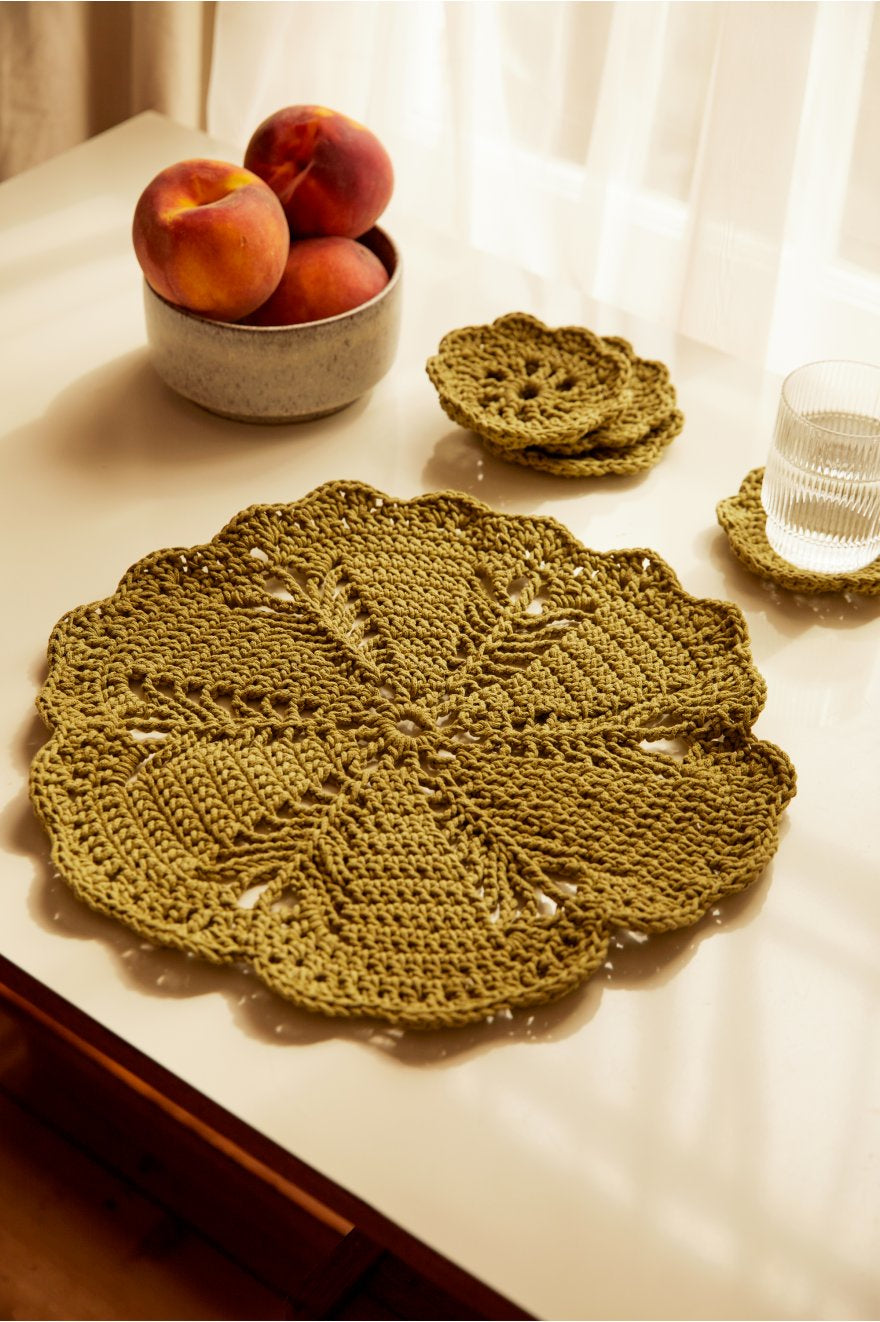 The Breathe Deep Table Mats Crochet Kit