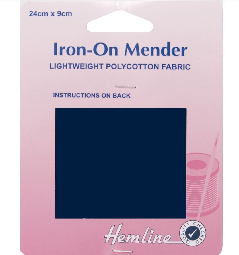 Hemline Polycotton Patch: Navy - 24 x 9cm