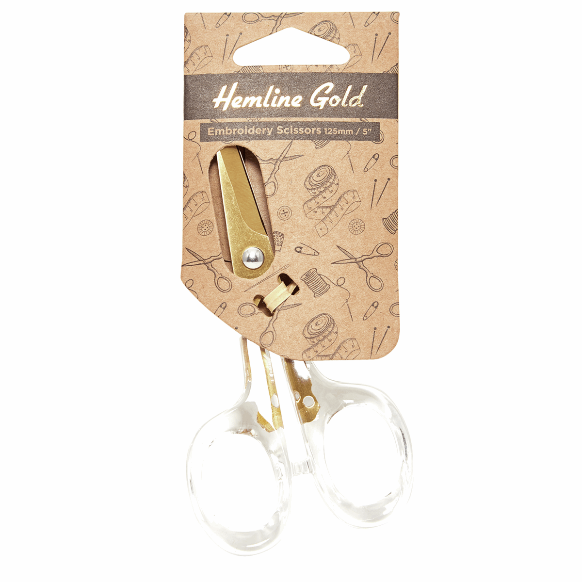Hemline Gold Embroidery Scissors 5 inch