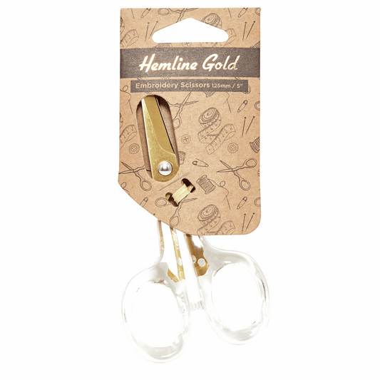 Hemline Gold Embroidery Scissors 5 inch