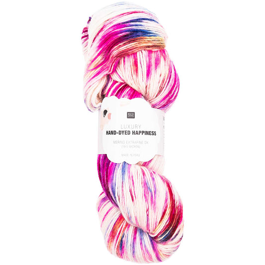 Hand-Dyed Happiness DK Ecru-Fuchsia