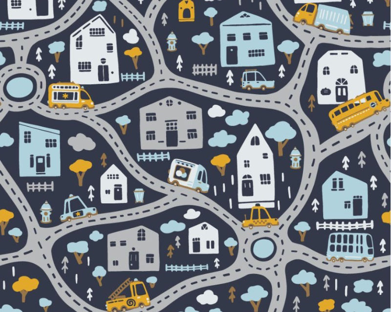 Road Map Cotton Jersey