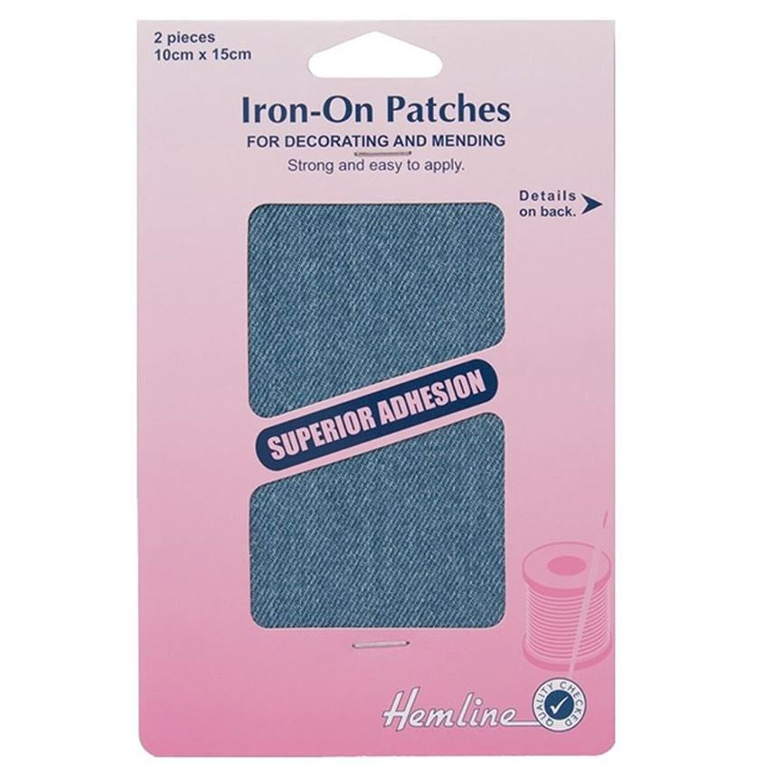 Cotton Twill Patches: Light Denim - 10 x 15cm