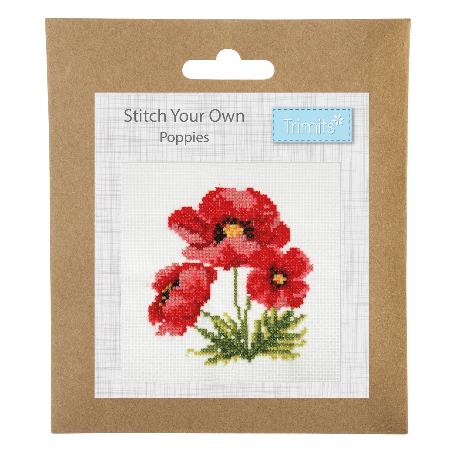 Trimits Counted Cross Stitch Kit - Poppies