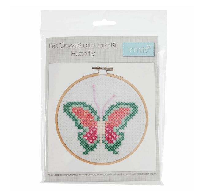 Felt Cross Stitch Kit - Butterfly