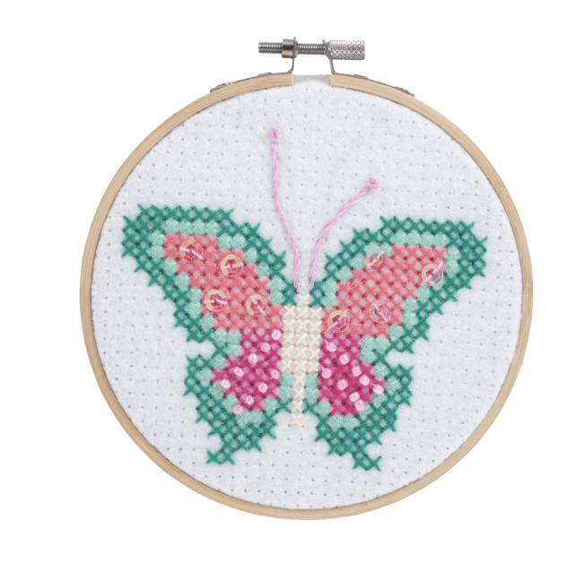 Felt Cross Stitch Kit - Butterfly