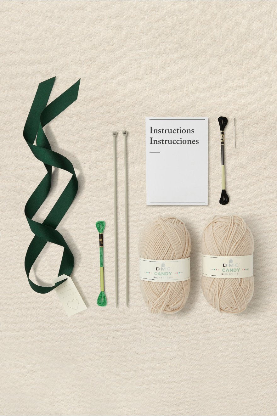 DMC Gift of Stitch - Teddy Hat and Booties Knitting Kit