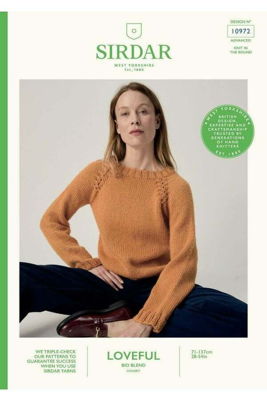 Sirdar 10972 Loveful Chunky  Propagate Raglan Sweater