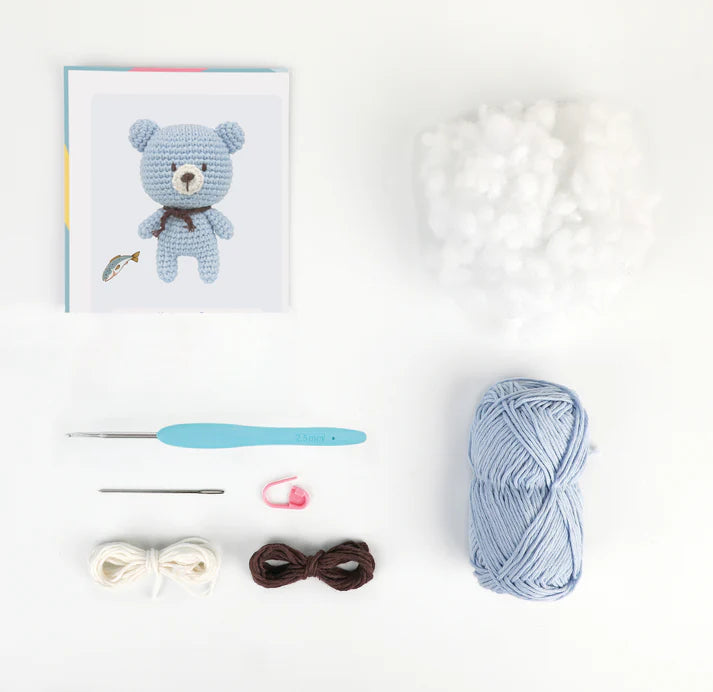 Anchor Mini Amigurumi Crochet Kit - Bobby the Bear