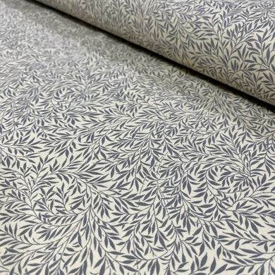 Cotton Print - Grey Leaves