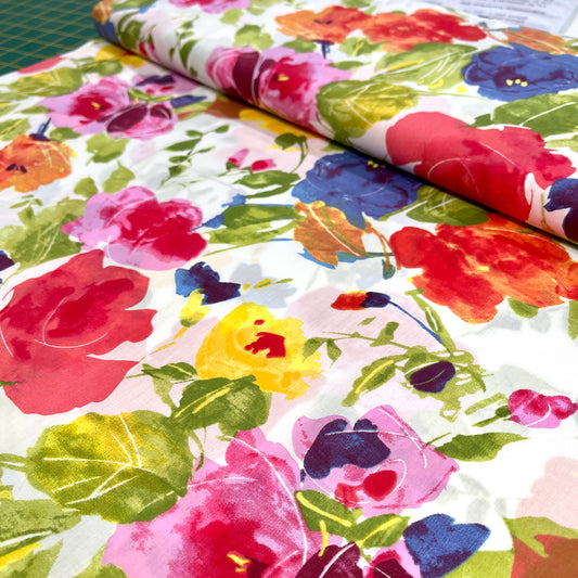 Cotton Lawn - Large Bright Floral