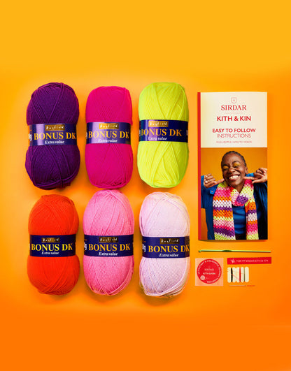 Kith & Kin - Good Granny Scarft Crochet Kit