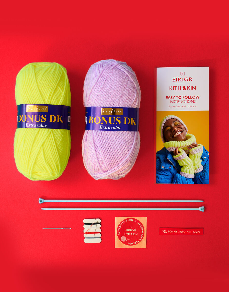 Kith & Kin - Highlighter Hat Set Knitting Kit