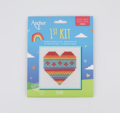 Anchor 1st Cross Stitch Kit - Heart