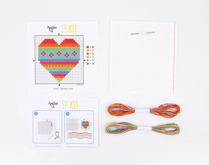 Anchor 1st Cross Stitch Kit - Heart