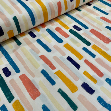 Sew Cool Cotton Poplin -Paint Stripes