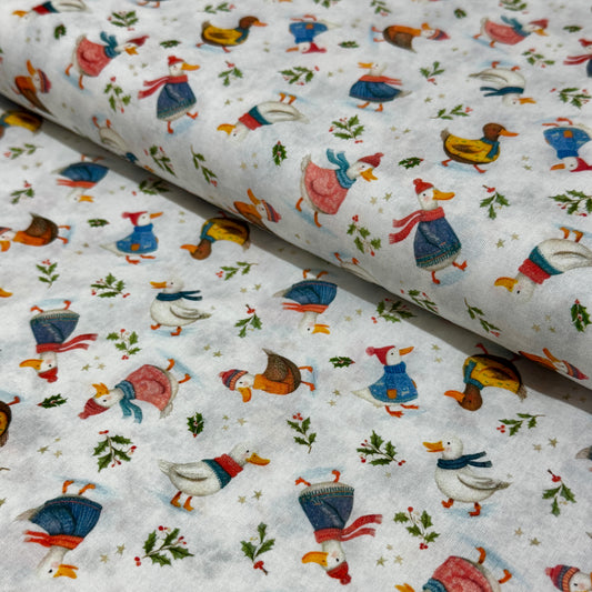 100% Cotton - Cosy Warm Ducks