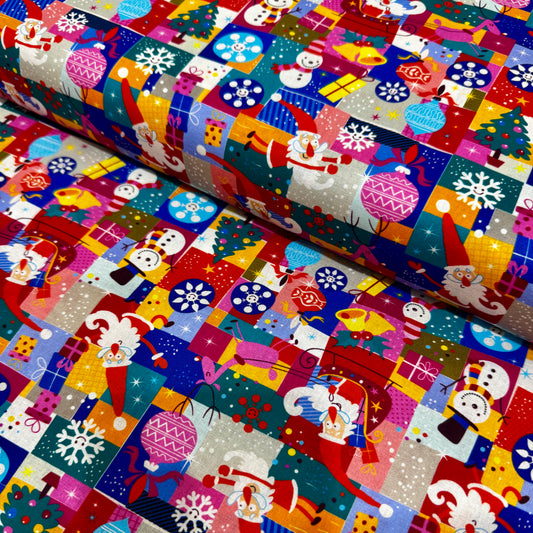 100% Cotton - Colourful Cristmas