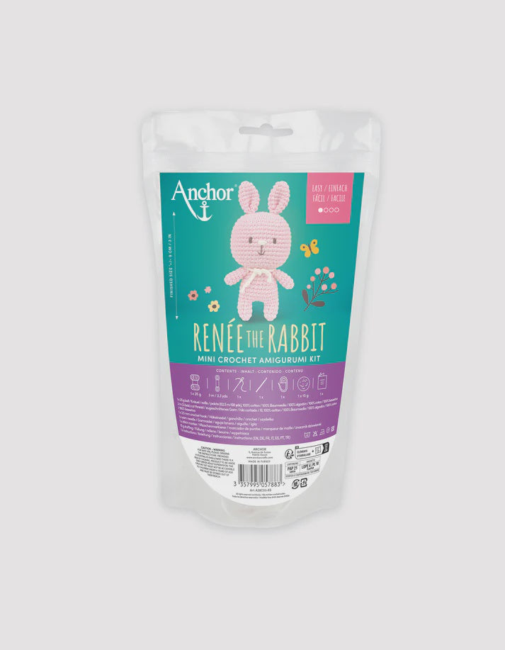Anchor Mini Amigurumi Crochet Kit - Renee the Rabbit