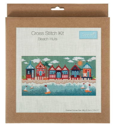 Cross Stitch Kit - Large - Beach Huts