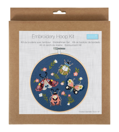 Embroidery Kit with Hoop - Mini Beasts