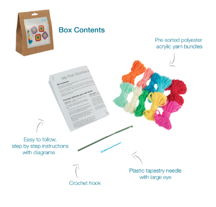 My First Crochet Kit - Granny Squares