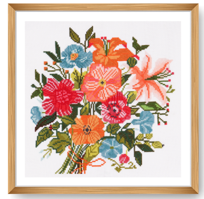 Cross Stitch Kit - Large - Floral Bouquet