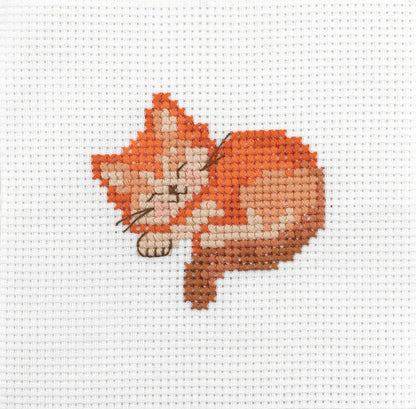 Anchor 1st Cross Stitch Kit - Sleepy Cat