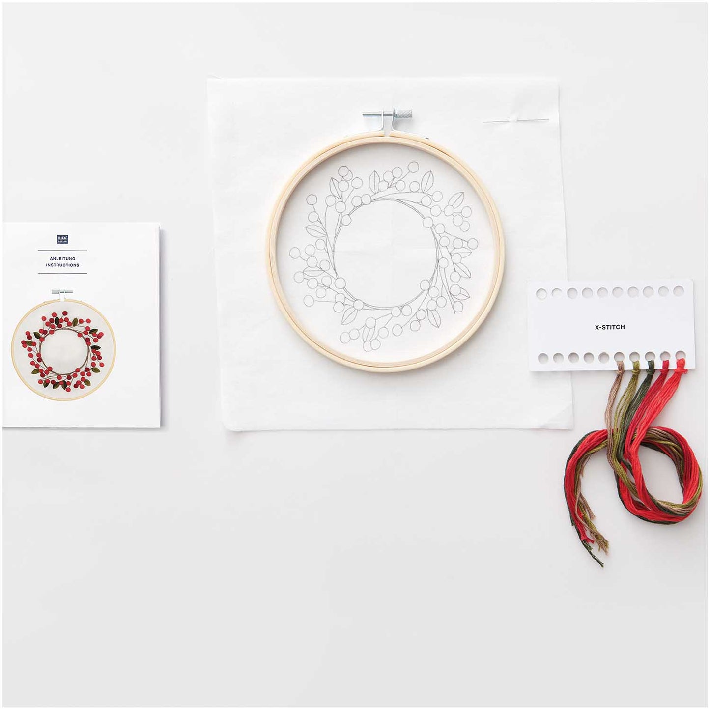 Embroidery Kit - Rosehip Wreath