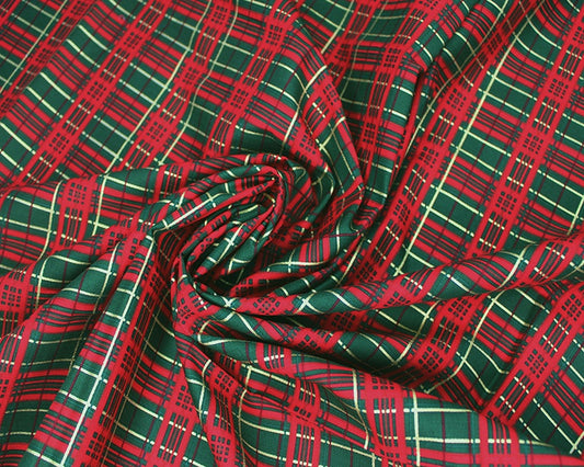 Festive Metallic Christmas Tartan