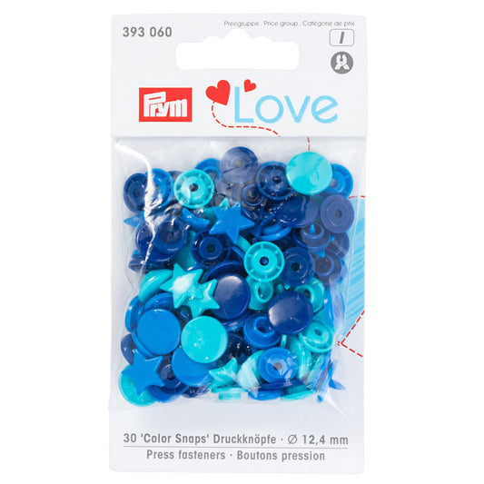 Prym Color Snaps - Blue Stars