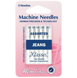 Hemline Jeans Machine Needles: Heavy Mixed