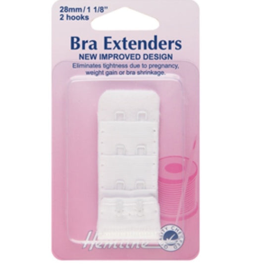 Bra Extender - 28mm, 2 Hook, White