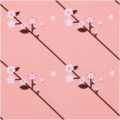 Cotton Poplin - Cherry Branches Pink