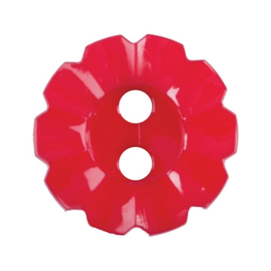 12.5mm Red Flower Button