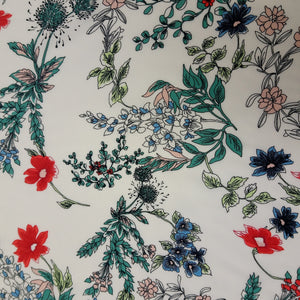 Peter Horton Textiles - Dressmaking Viscose Poppy Floral