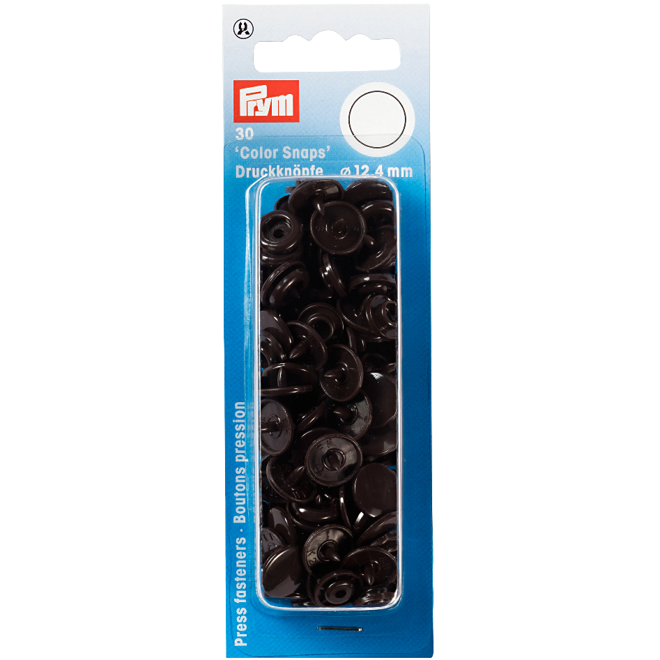 Prym Colour Snaps - Dark Brown