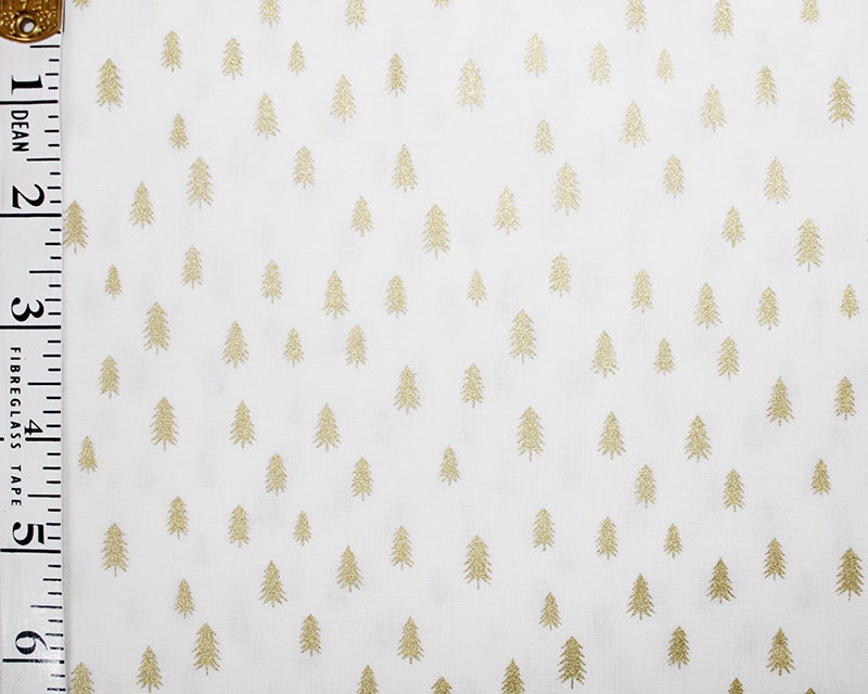 Mini Christmas Trees Cotton Ivory