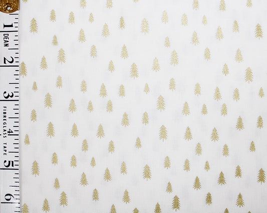 Mini Christmas Trees Cotton Ivory