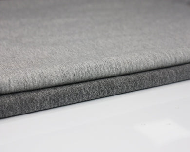 Plain Cotton Marl Jersey - Grey