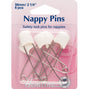 Hemline - Nappy Pins: 56mm - White