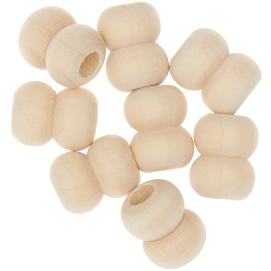 Macramé Beads - Wood 17mm