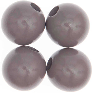 Macramé Beads - Grey 35mm