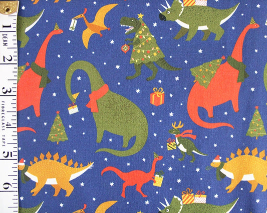 Little Johnny - Xmas Dinos Cotton