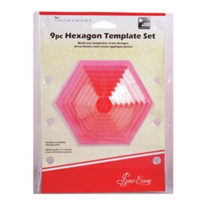 9pc Hexagon Template Set